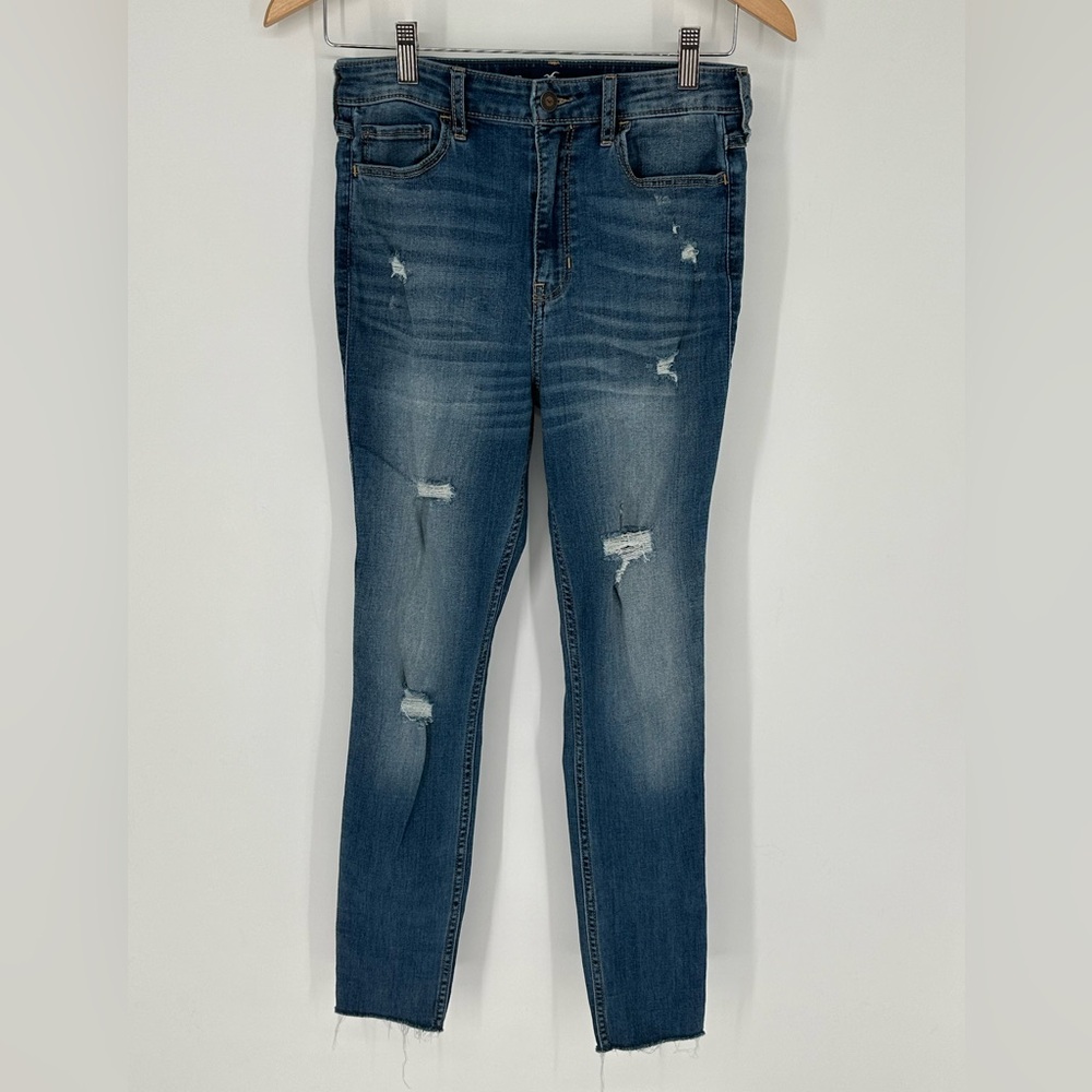 Hollister Jeans Women's Sz 7 28x30 Stretch Ultra High Rise Skinny Denim X4